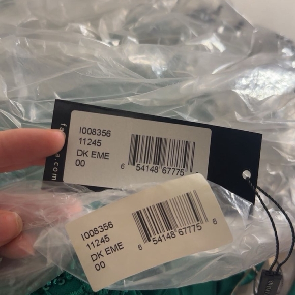 Faviana 11245 Dark Emerald Prom Dress - Picture 8 of 8